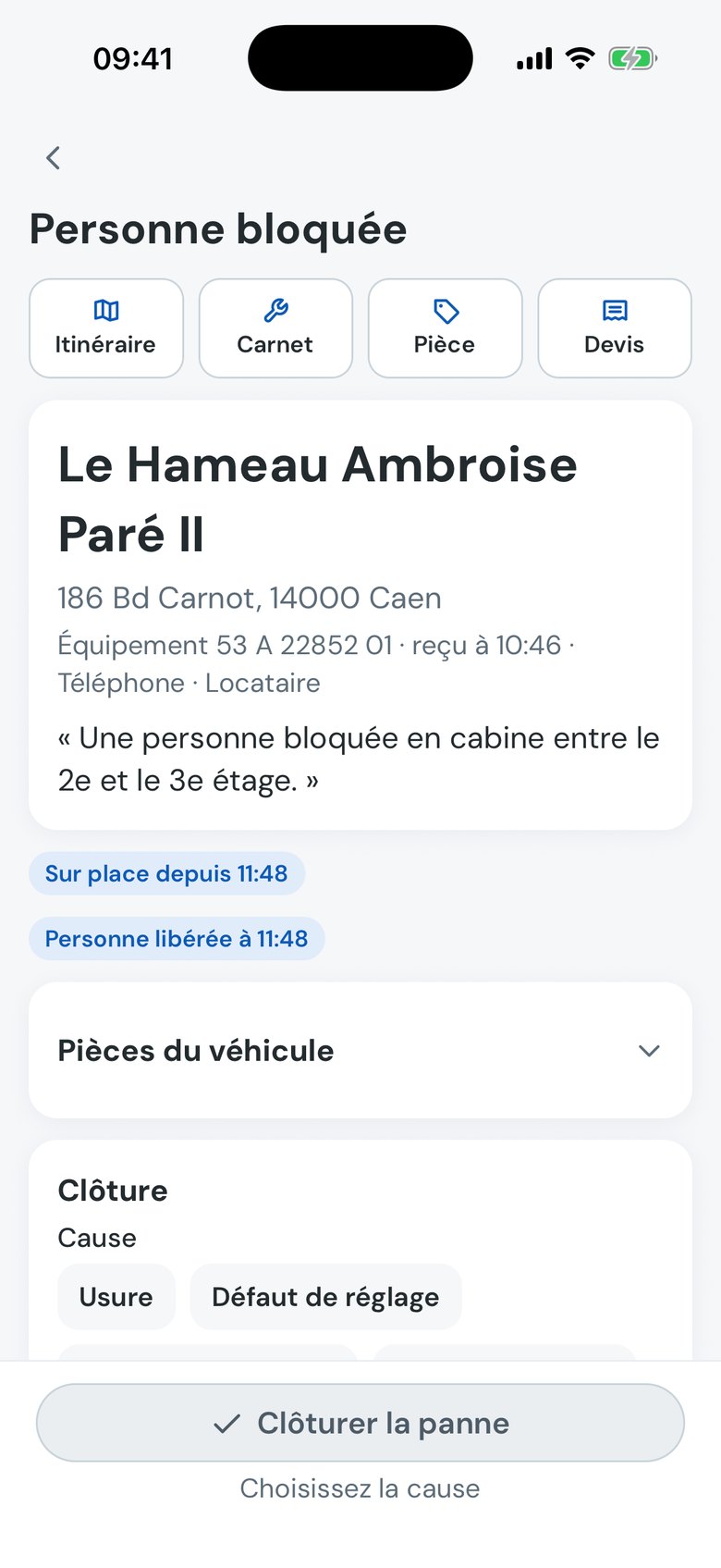 myArquos 2 · dépannage en cours