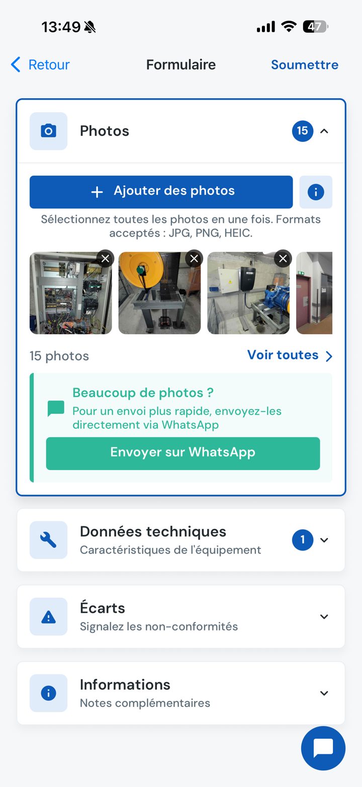 myArquos · photos du relevé