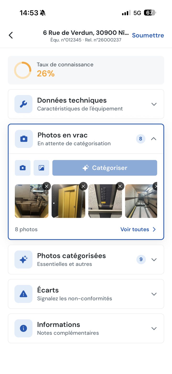 myArquos · relevé en cours